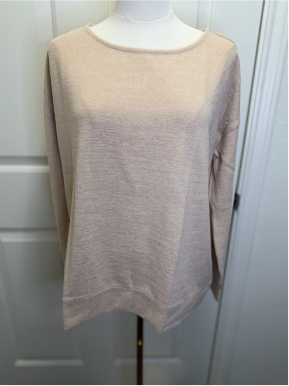 Haven Well Within Buttery Soft Long Sleeve Knit Top Beige M NWT Relaxed Lounge